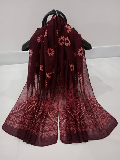 Maroon Bloom Scarf