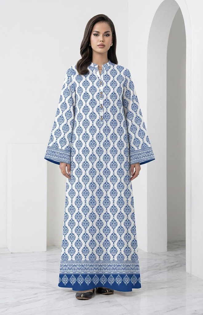Azure Elegance Kaftan