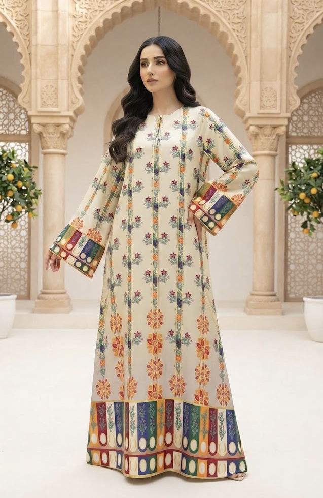 Pastel Bloom Kaftan