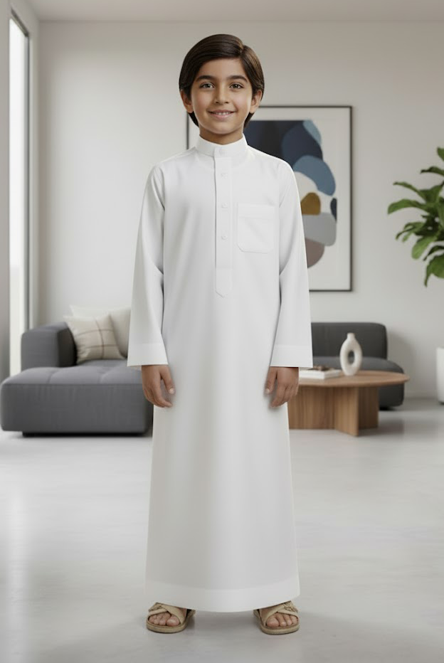 White Emirati Kandoura Thobe