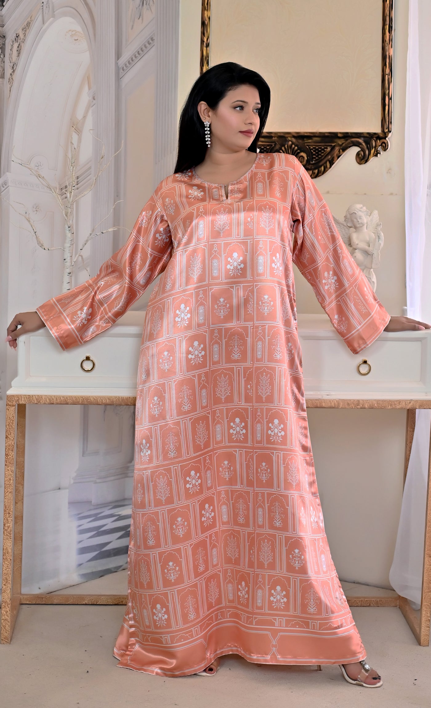 Selena Peach Kaftan