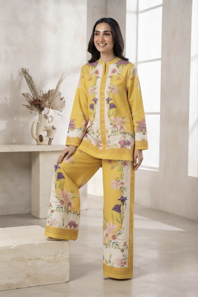 Golden Blossom Co-Ord Set
