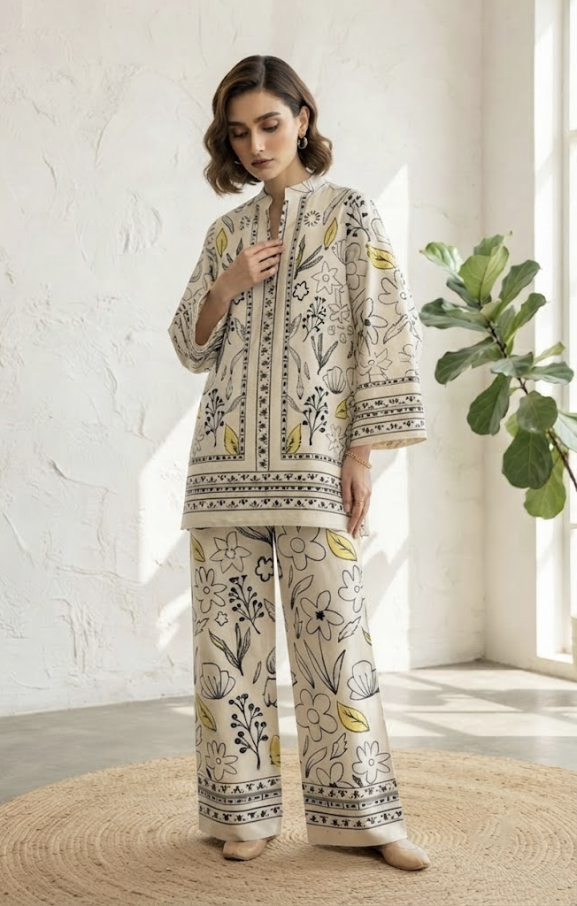 Ivory Bloom Co-Ord Set