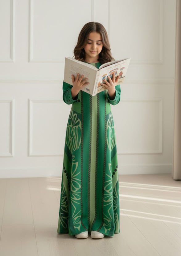 Amina Green Jalabiya