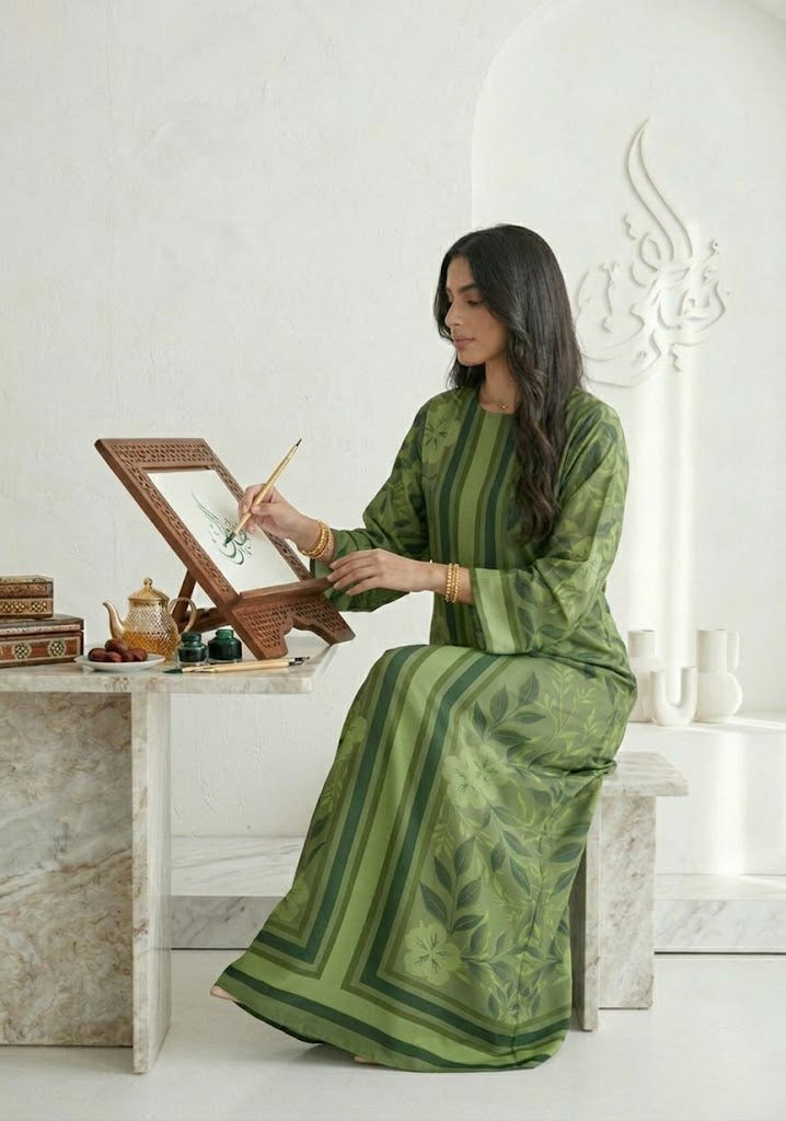 Jade Blossom Kaftan