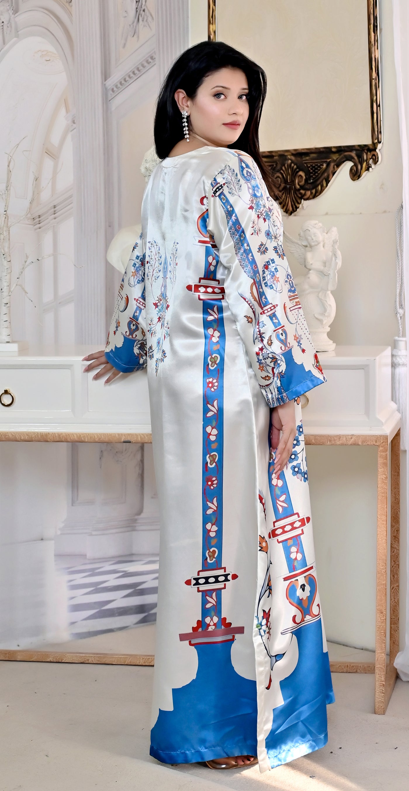 Azure Blossom Kaftan