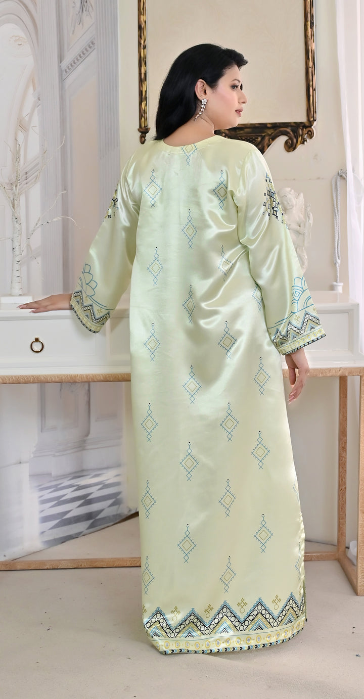 Celestia Bloom Kaftan - Powder Blue
