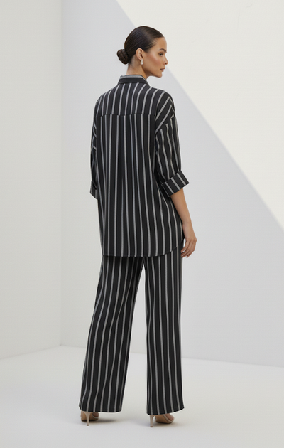 Charcoal Stripe Co-Ord Set