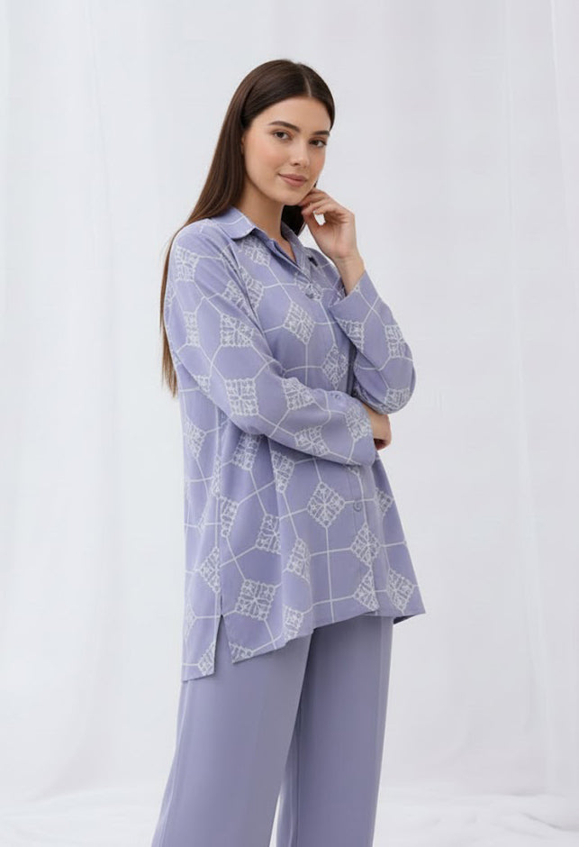 Lavender Grid Co-Ord Set