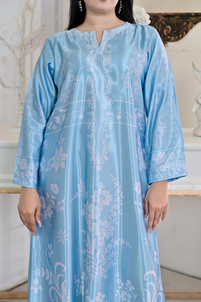 Elysian  Bloom Kaftan - Sky Blue