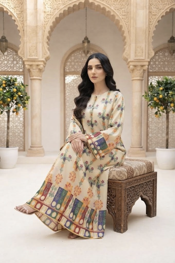 Pastel Bloom Kaftan