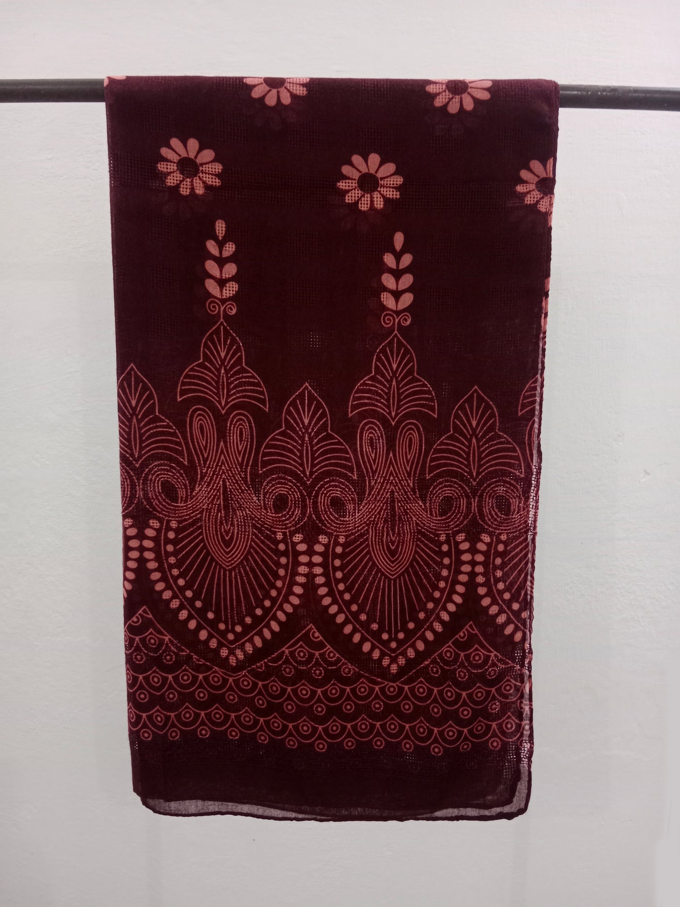 Maroon Bloom Scarf