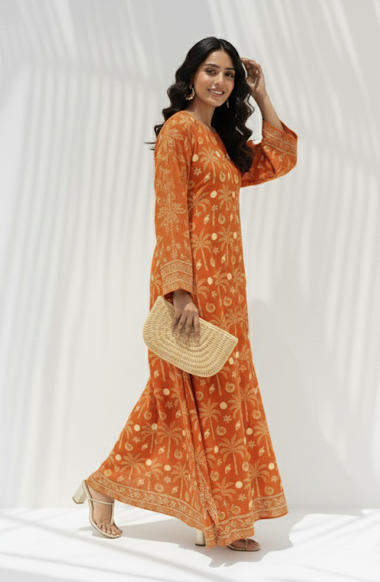 Sunset Palm Kaftan