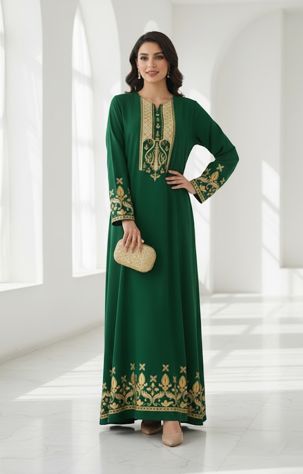 Lina Green Kaftan